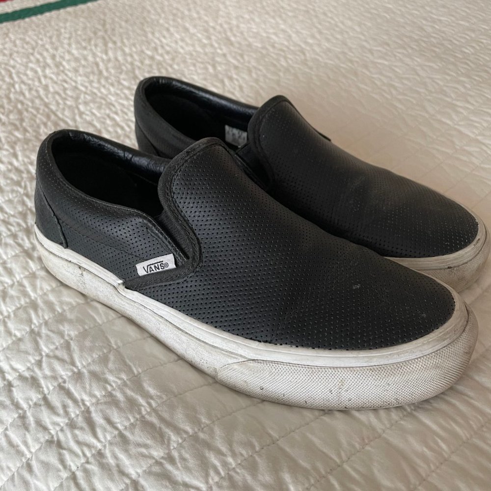 Vans Perforated Leather Slip-on sz9